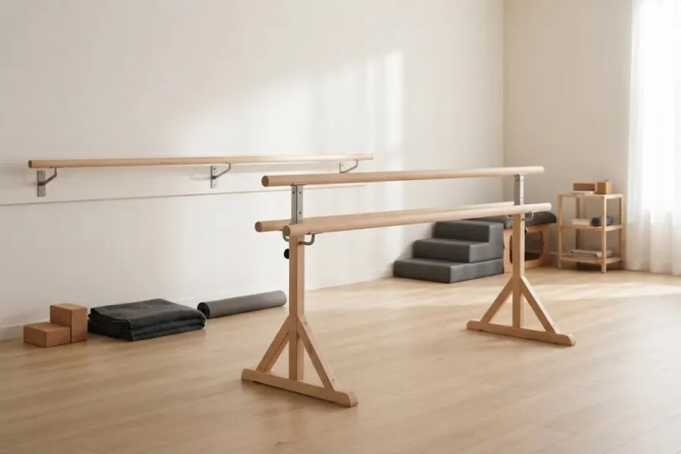 Ballettstangen und Yogageräte in Reha- und Physiotherapiepraxen