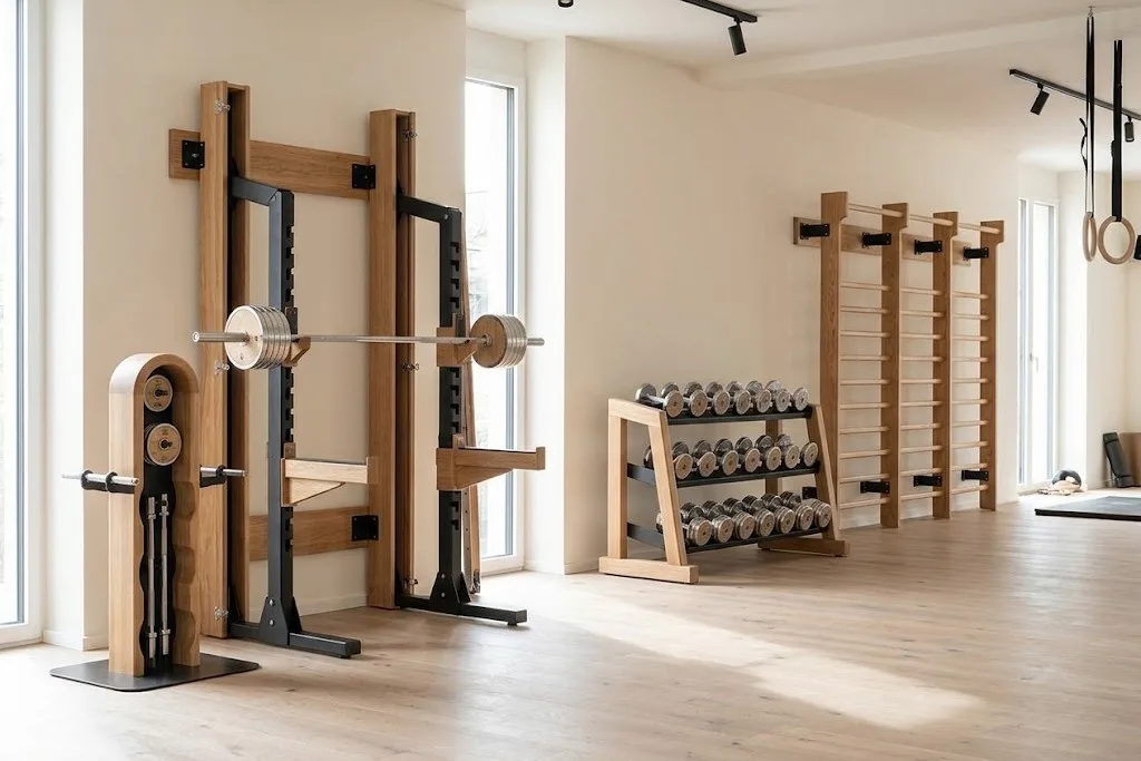 Combining Wood and Steel in a Commercial Gym Interior