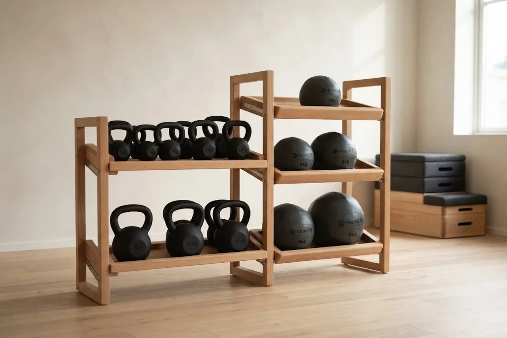 Storing Kettlebells and Medicine Balls in a Functional Studio