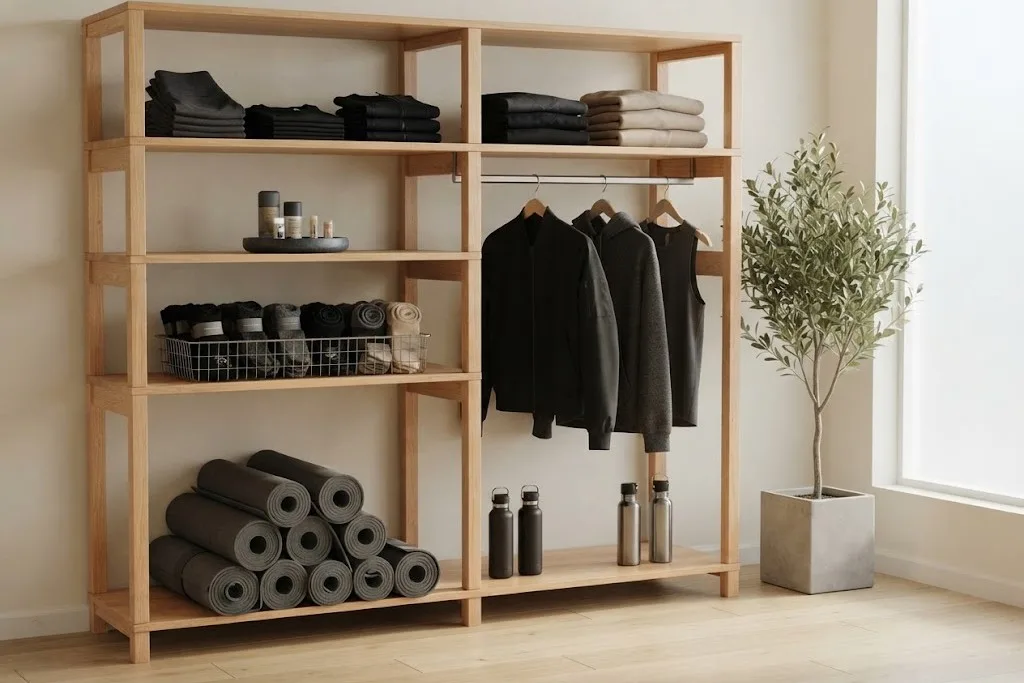 Retail Shelving for Boutique Fitness Studios