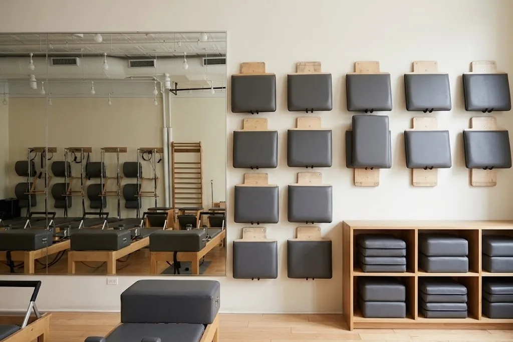 Storing Sitting Boxes and Jump Boards in a Pilates Studio