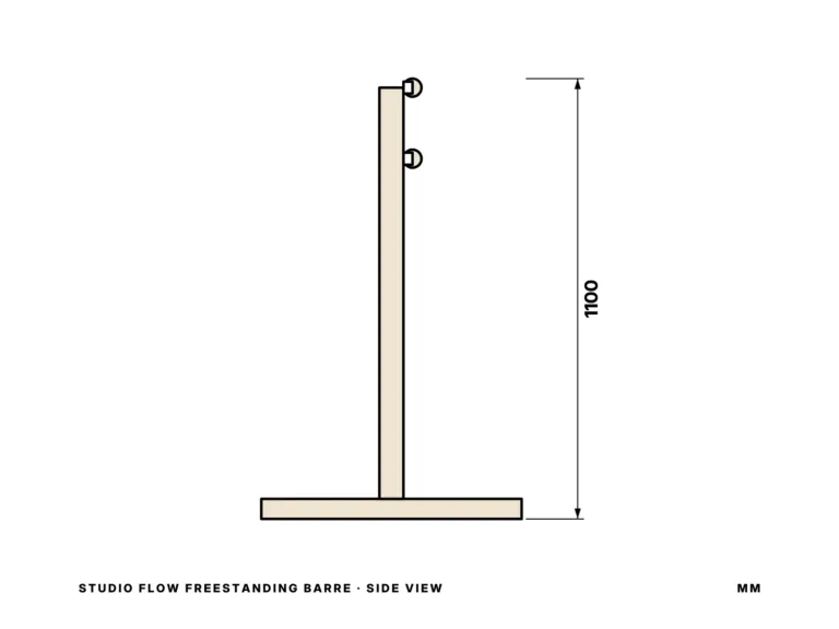 Studio Flow Freestanding Barre — side view
