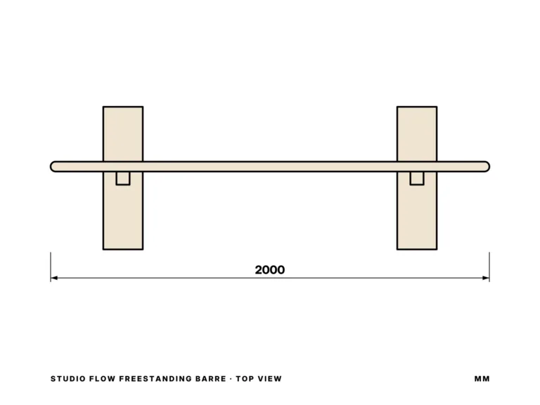 Studio Flow Freestanding Barre — top view
