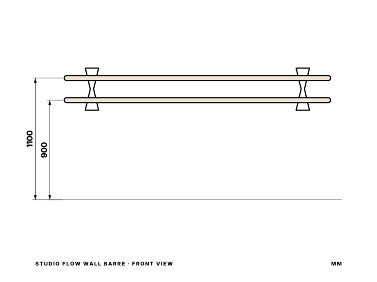 Studio Flow Wall Barre — front view