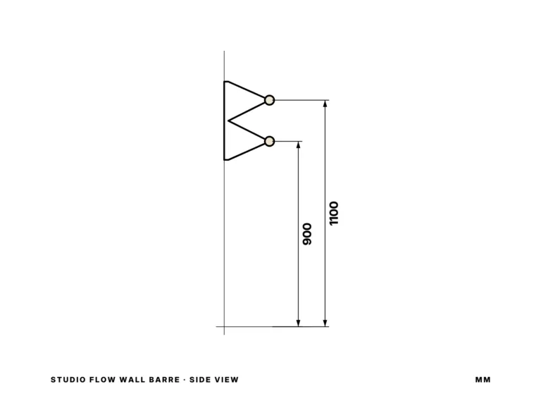 Studio Flow Wall Barre — side view