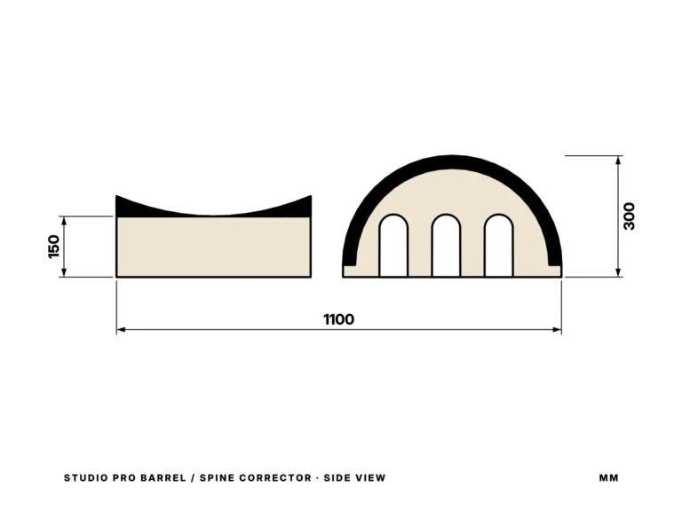 Studio Pro Barrel / Spine Corrector — side view