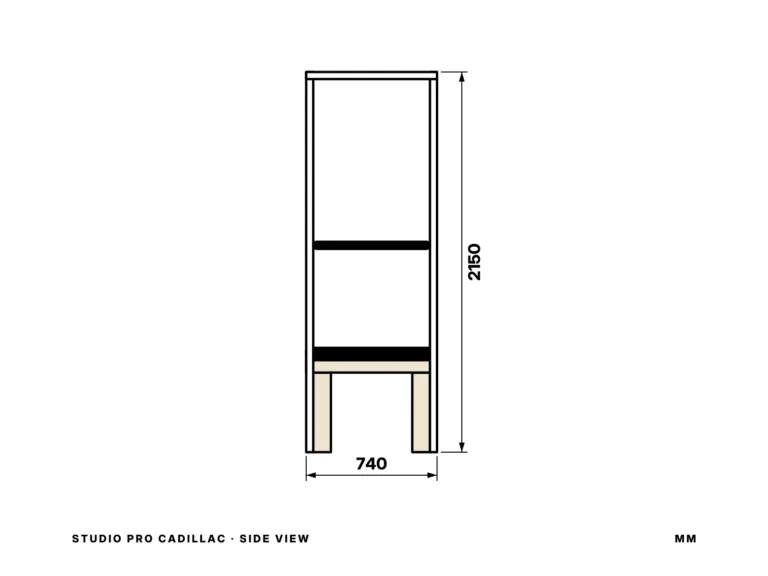 Studio Pro Cadillac — side view