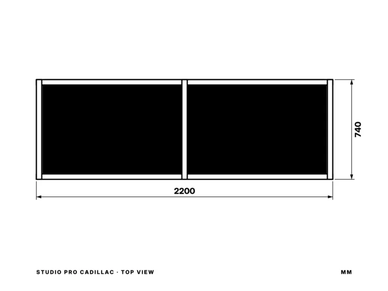 Studio Pro Cadillac — top view