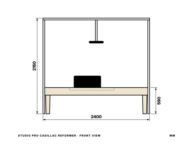 Studio Pro Cadillac Reformer — front view