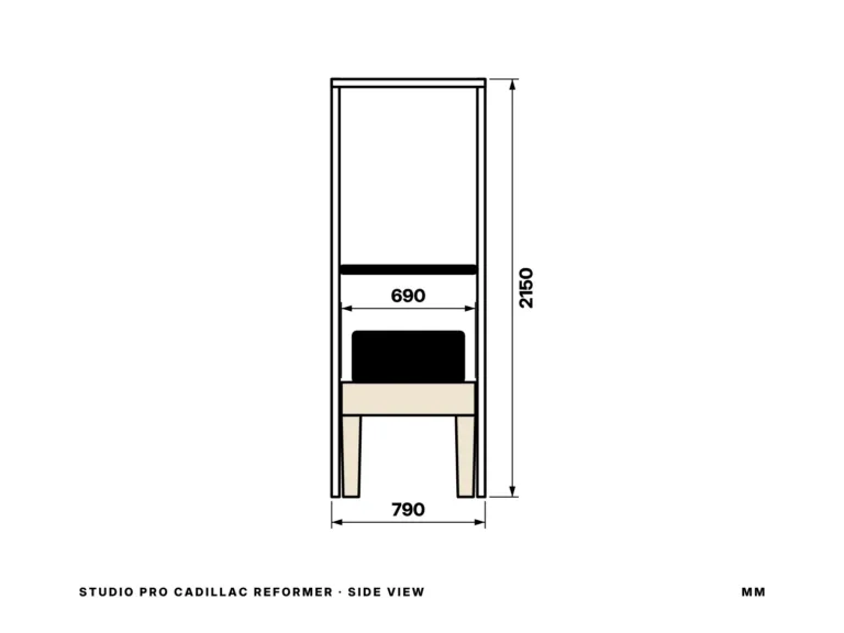 Studio Pro Cadillac Reformer — side view