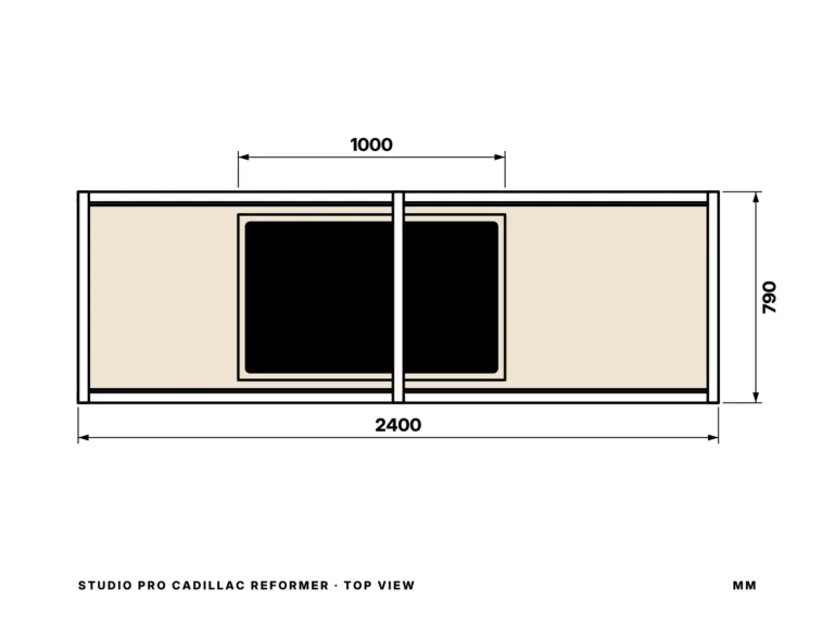 Studio Pro Cadillac Reformer — top view