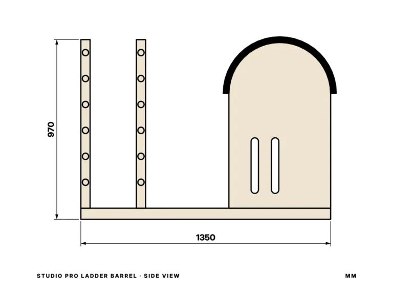 Studio Pro Ladder Barrel — vista lateral