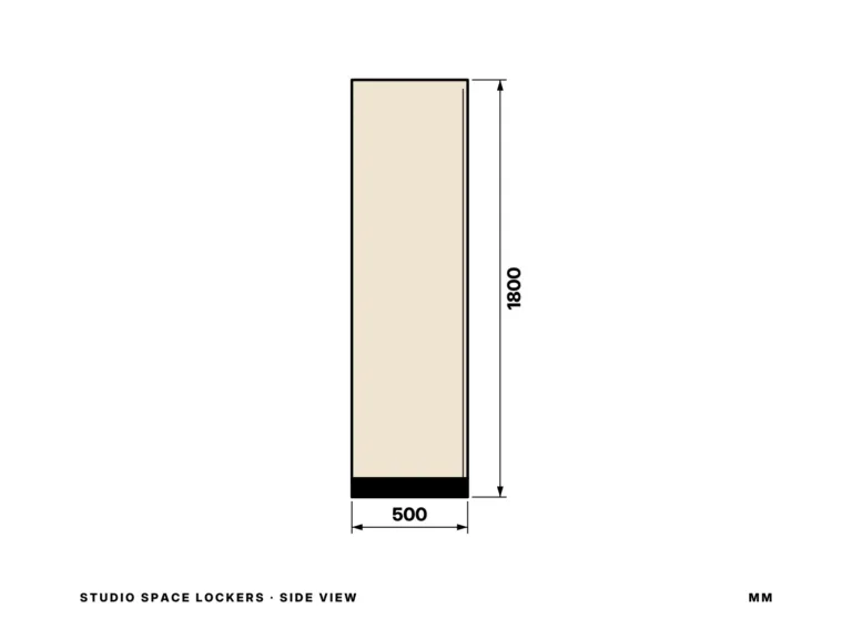 Studio Space Lockers — side view