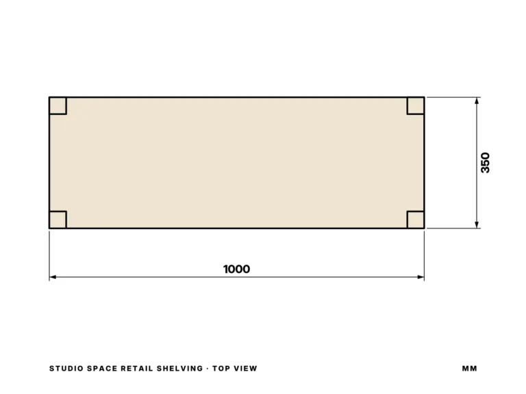 Studio Space Retail Shelving — top view