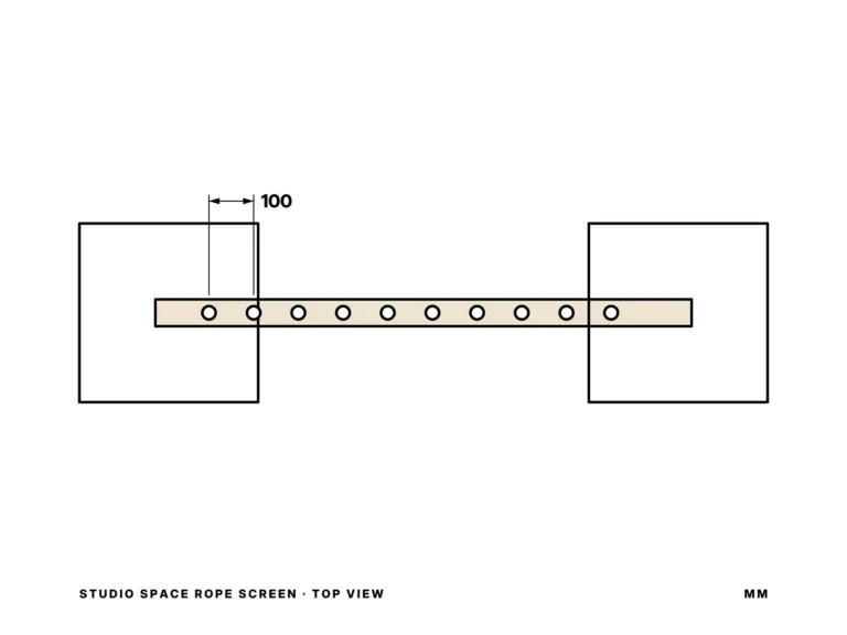 Studio Space Rope Screen — vista dall’alto