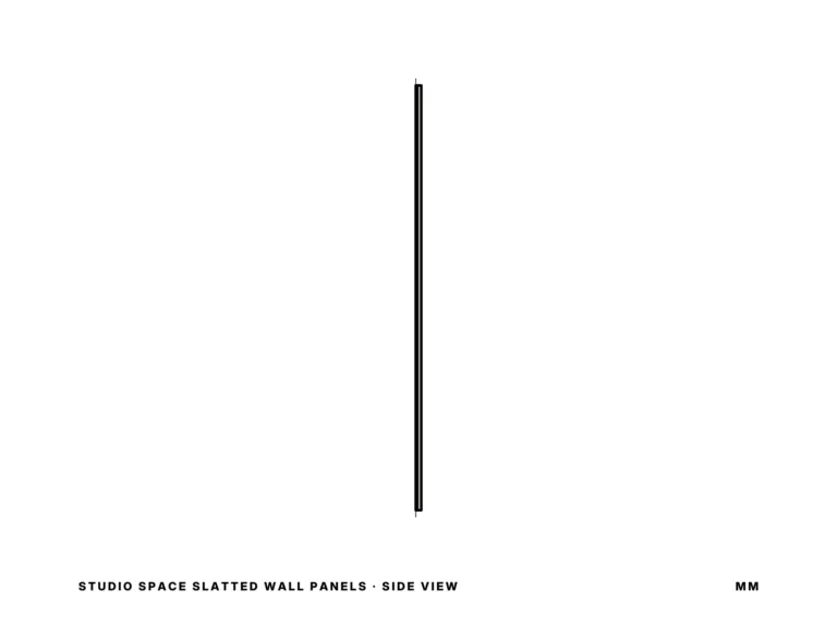 Studio Space Slatted Wall Panels — side view