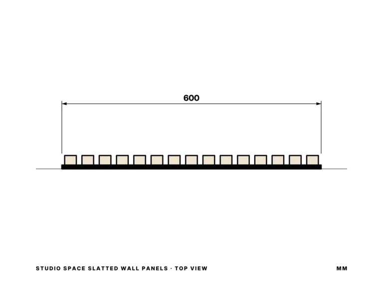 Studio Space Slatted Wall Panels — top view