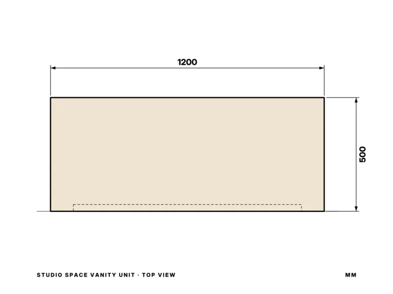 Studio Space Vanity Unit — top view