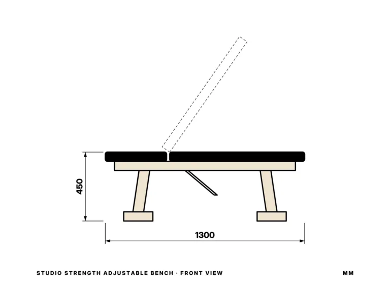 Studio Strength Adjustable Bench — front view