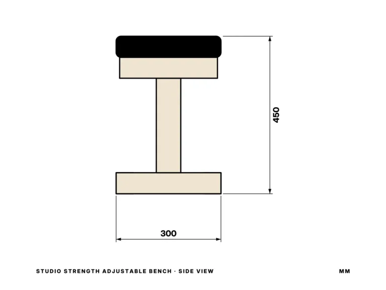 Studio Strength Adjustable Bench — side view