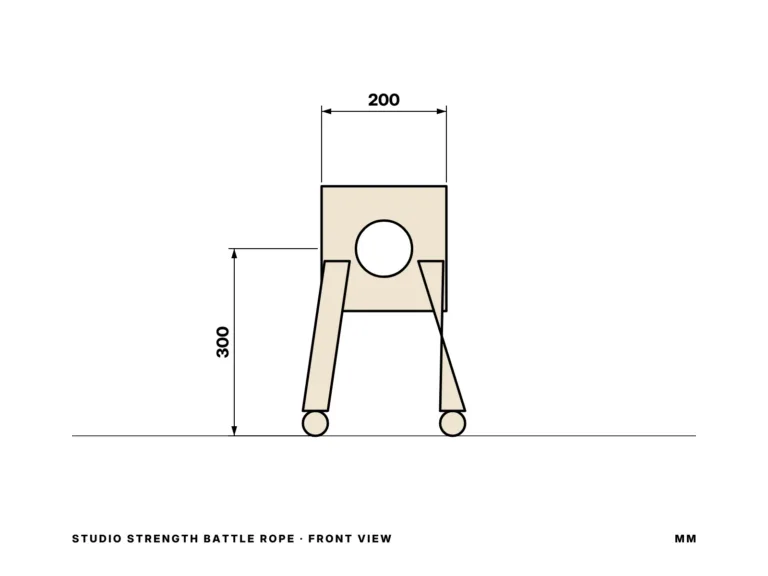 Studio Strength Battle Rope — front view