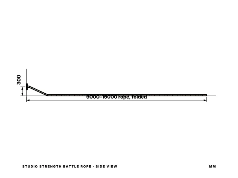 Studio Strength Battle Rope — side view