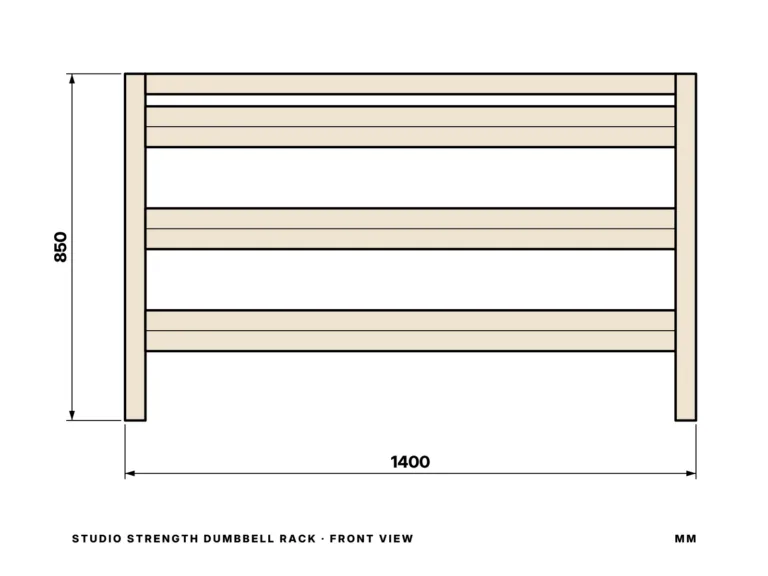 Studio Strength Dumbbell Rack — front view