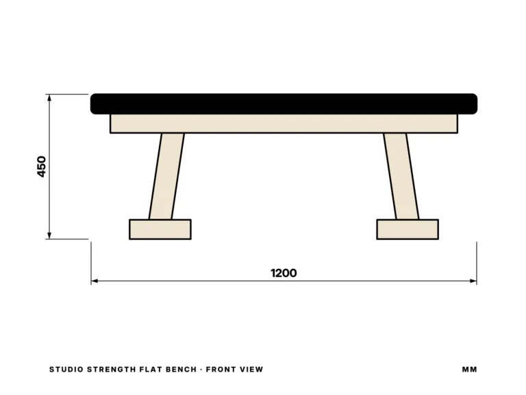 Studio Strength Flat Bench — front view