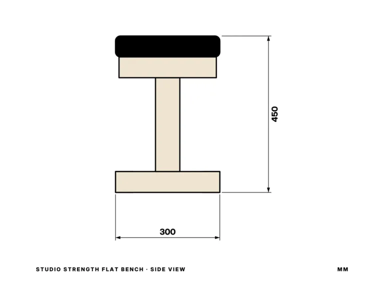 Studio Strength Flat Bench — side view