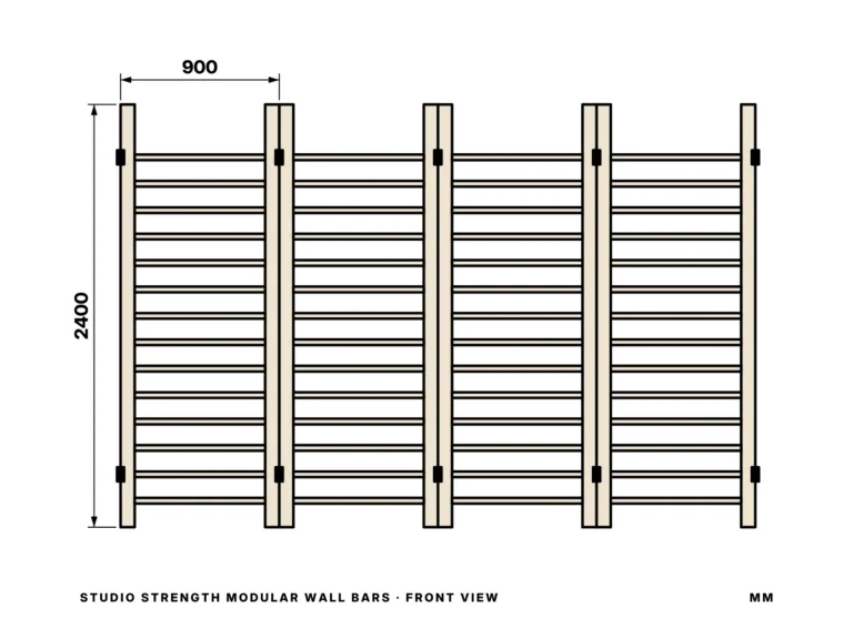 Studio Strength Modular Wall Bars — front view