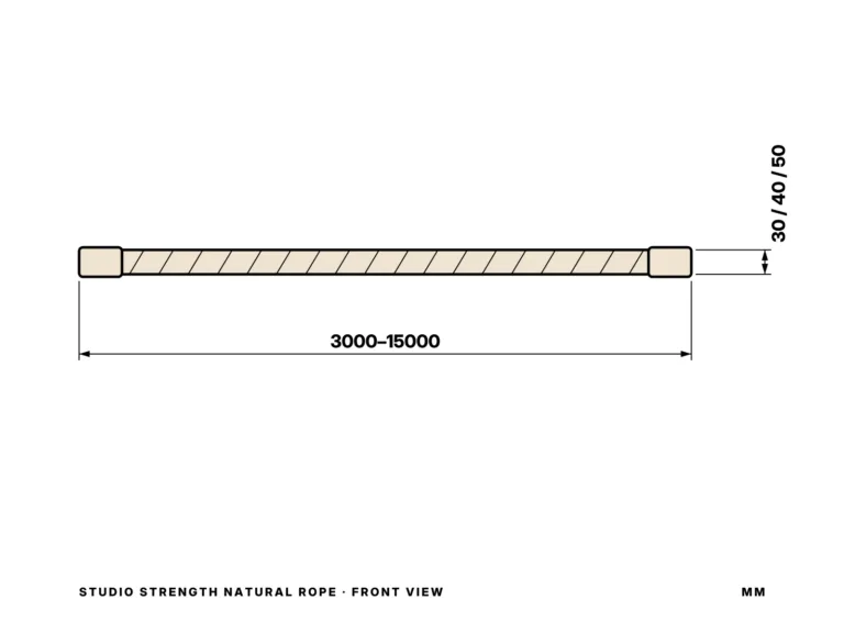 Studio Strength Natural Rope — front view
