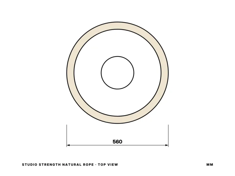 Studio Strength Natural Rope — top view