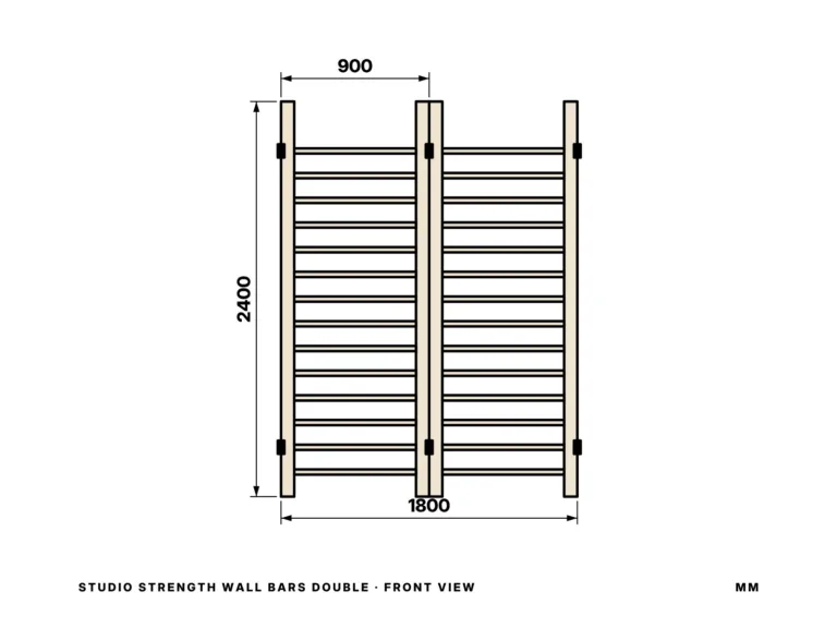 Studio Strength Wall Bars Double — front view