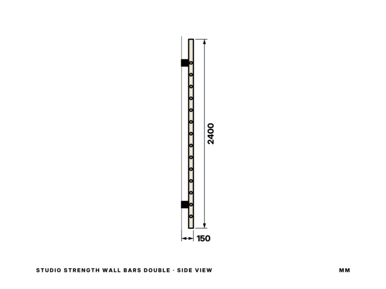 Studio Strength Wall Bars Double — side view