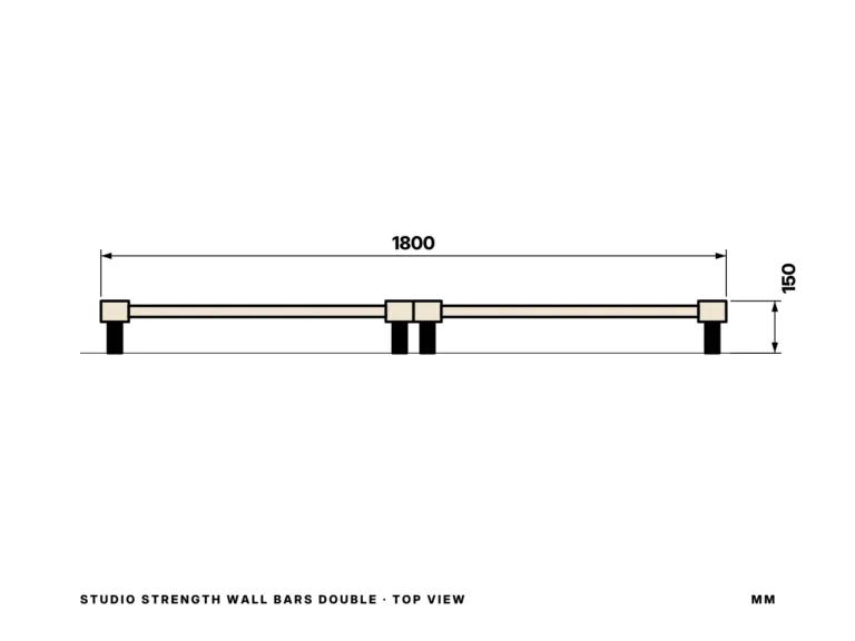 Studio Strength Wall Bars Double — top view