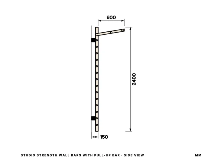 Studio Strength Wall Bars with Pull-up Bar — side view