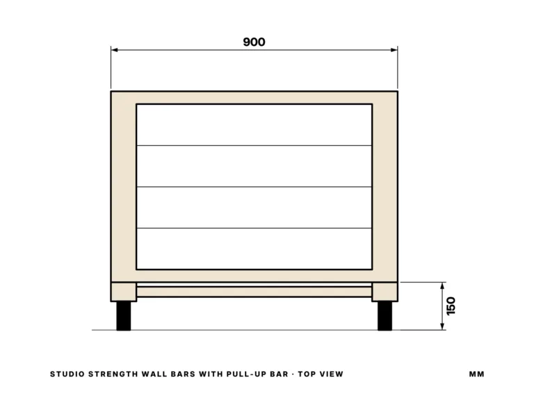 Studio Strength Wall Bars with Pull-up Bar — top view