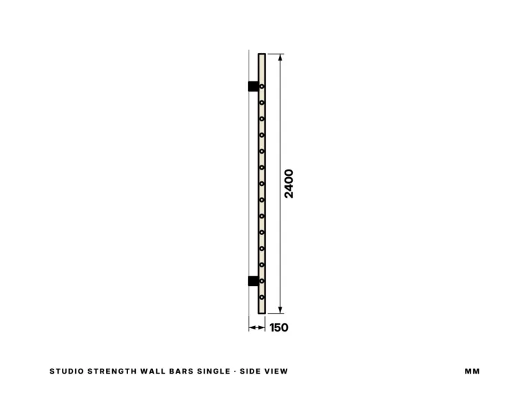 Studio Strength Wall Bars Single — side view