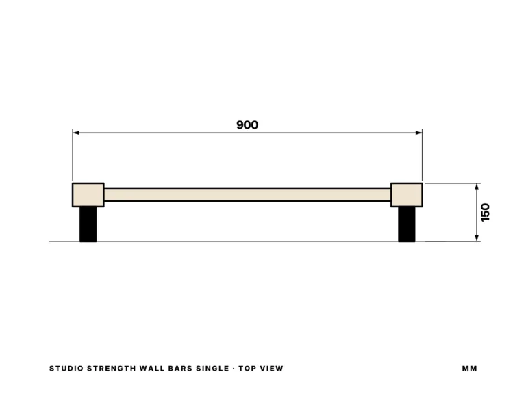 Studio Strength Wall Bars Single — top view