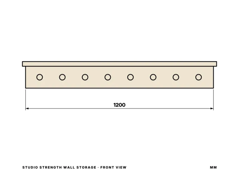 Studio Strength Wall Storage — front view