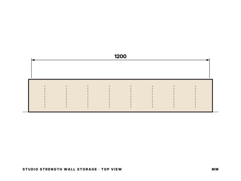 Studio Strength Wall Storage — top view