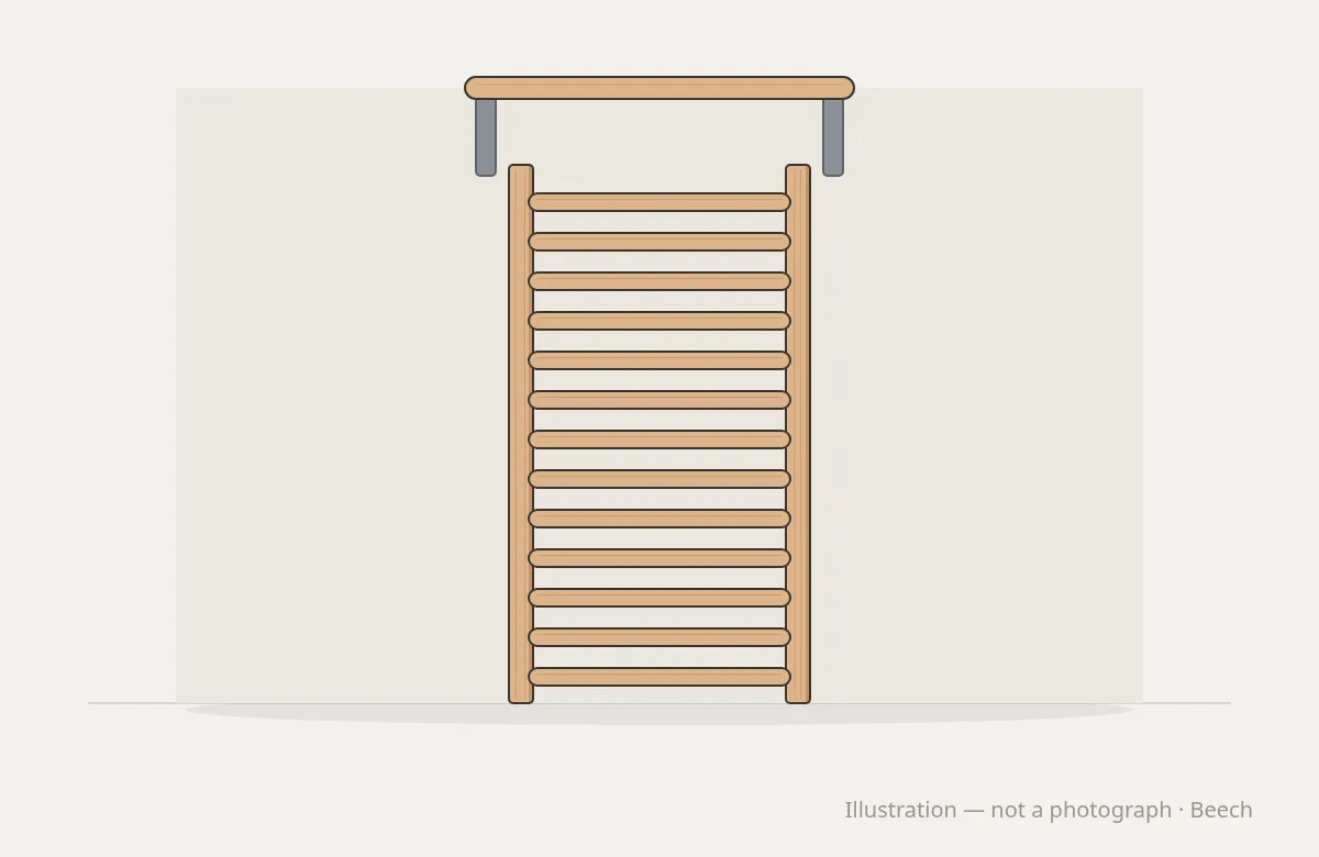Studio Strength Wall Bars with Pull-up Bar — illustration, not a photograph