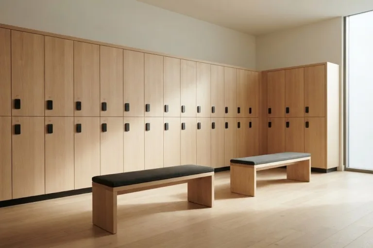 Spinde aus Holz für die Umkleide: was für ein Studio zu spezifizieren ist