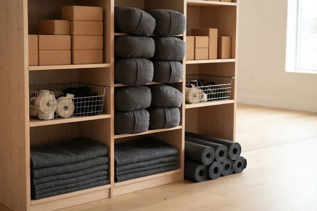 Yoga Prop Storage: Keeping Blocks, Bolsters and Straps in Order